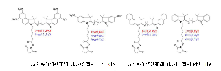 Cy3,Cy5和Cy7菁染料的激发波长光谱图