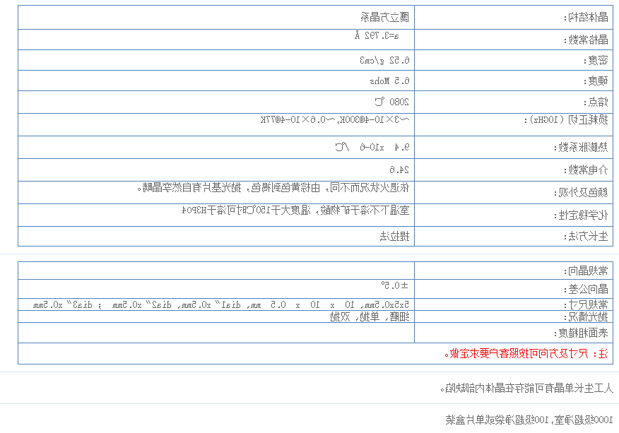 铝酸镧LaAlO3晶体  