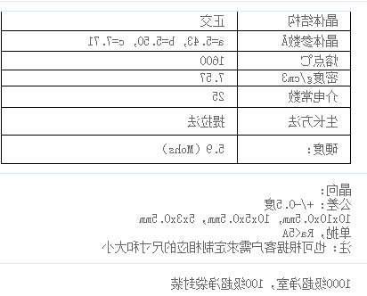 镓酸钕(NdGaO3)单晶基片