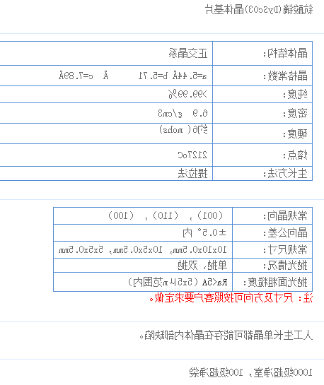 钪酸镝(DyScO3)
