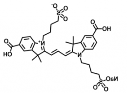 水溶性荧光染料diSulfo-Cy3 bis-carboxylic acid/COOH/羧基羧酸，Ex/Em(nm) 548/562