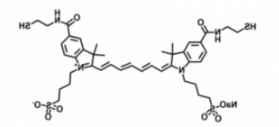 水溶性吲哚菁绿荧光染料disulfo-ICG Bis-Thiol/巯基，Ex/Em(nm) 755/787