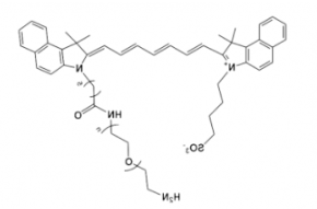 荧光染料ICG-PEG-NH2，吲哚菁绿-聚乙二醇-氨基的物化性质及结构式