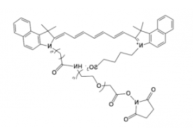 荧光染料ICG-PEG-NHS ester，吲哚菁绿-聚乙二醇-琥珀酰亚胺活性酯的产品性质及结构式解析