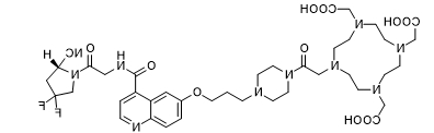23747782-02-0   (S)-2,2',2''-(10-(2-(4-(3-((4-((2-(2-cyano-4,4-difluoropyrrolidin-1-yl)-2-oxoethyl)carbamoyl)quinolin-6-yl)oxy)propyl)piperazin-1-yl)-2-oxoethyl)-1,4,7,10-tetraazacyclododecane-1,4,7-triyl)triacetic 