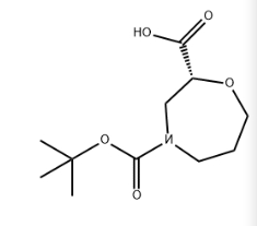 (S)-4-(叔丁氧基羰基)-1,4-氧氮杂环庚烷-2-羧酸 (S)-4-(叔丁氧基羰基)-1,4-氧氮杂环庚烷-2-羧酸