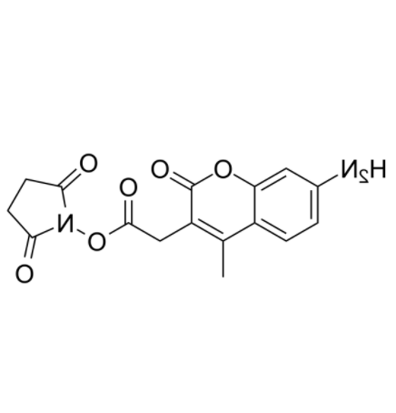 7-氨基-4-甲基香豆素-3-乙酸 N-琥珀酰亚胺酯	 