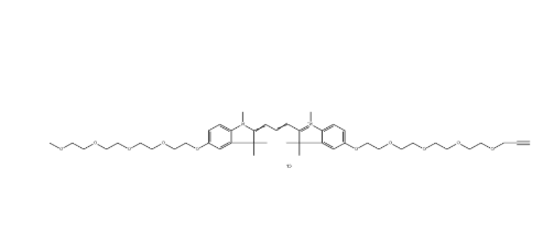 2107273-62-9（N-methyl-N'-methyl-O-（m-PEG4）-O'-（propargyl-PEG4）-Cy3）